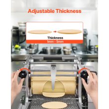 VEVOR Máquina Automática para Hacer Tortillas de Maíz 710 x 490 x 450 mm Plata
