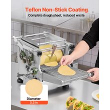 VEVOR Máquina Automática para Tortillas 710 x 490 x 450 mm Máx. 24 Piezas/min