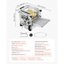 VEVOR Máquina Automática para Tortillas 710 x 490 x 450 mm Máx. 24 Piezas/min