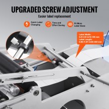 VEVOR Máquina etiquetadora semiautomática Máquina etiquetadora de 20 a 50 etiquetas por minuto, anchos de etiquetas de 13 a 150 mm, longitudes de etiquetas de 25 a 300 mm Etiquetas de precios