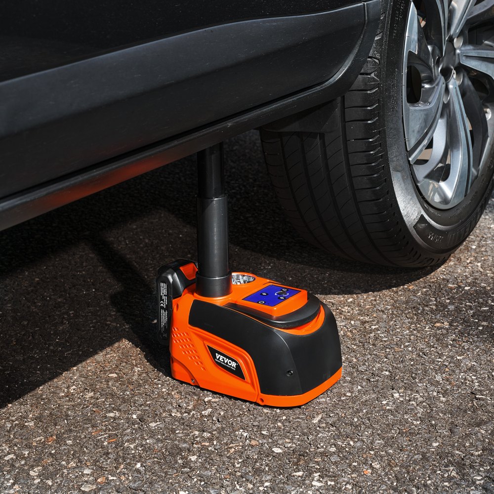 VEVOR Gato Eléctrico para Automóvil, 5 Toneladas, Gato de Tijera Eléctrico Ajustable con Gran Capacidad de Carga, con Luz LED y Control Remoto, para Sedán, SUV, Camión, 230 x 160 x 160 mm, 0-45 ℃