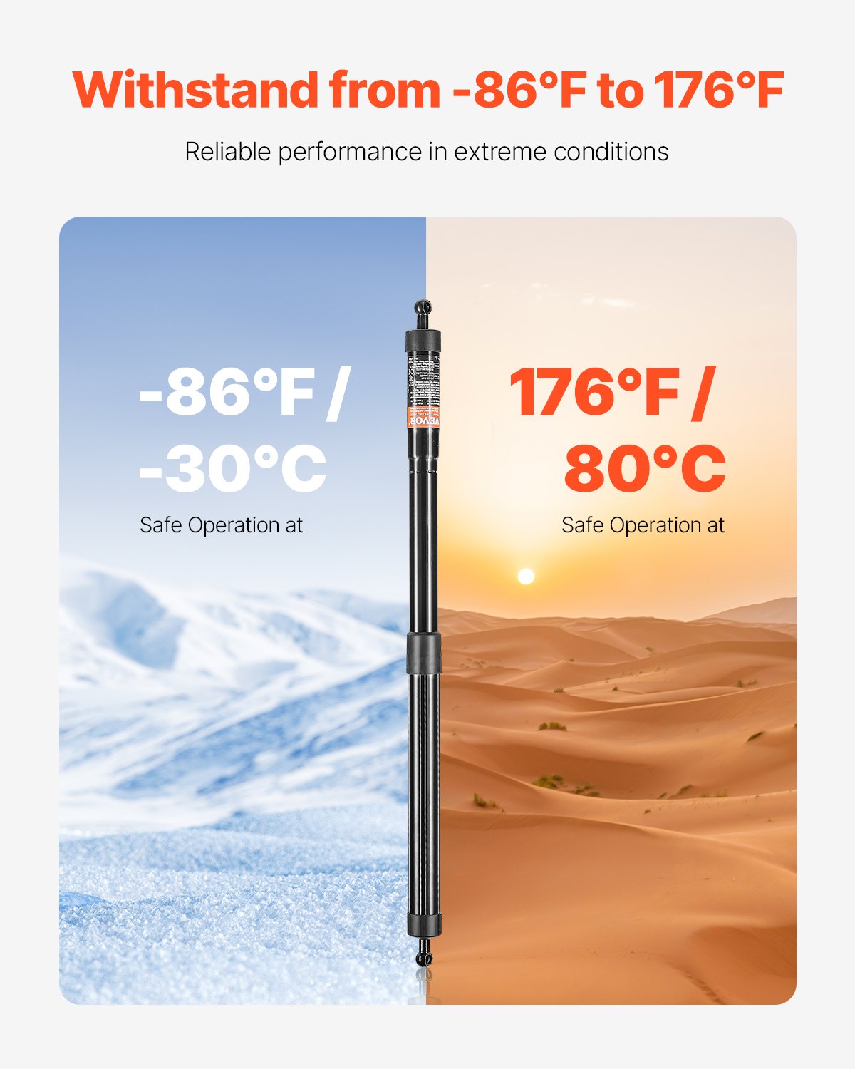 VEVOR tailgate lift support, tailgate stay, rear left & right, compatible with Toyota Highlander 2014-2019, electric support bar, tailgate shock absorber strut (2 pcs.) Power (L + R)