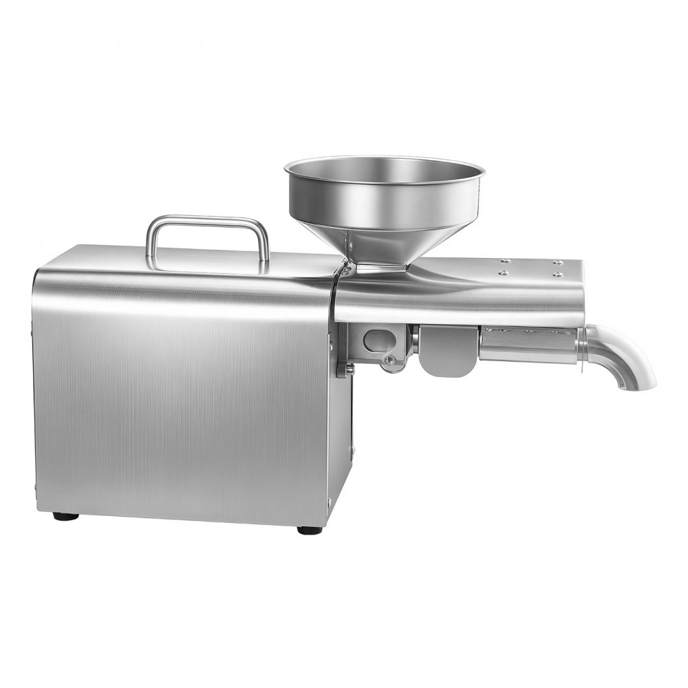 VEVOR Máquina de Prensa de Aceite Eléctrica 750 W, Extractor de Aceite 3,75 kg/h, Prensado en Caliente 50-300 °C, Exprimidor de Acero Inoxidable, Uso Doméstico y Comercial, para Cacahuetes, Soja