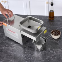 VEVOR Prensa de aceite eléctrica, extractor de aceite de acero inoxidable de 700 W, temperatura constante de 140 ℃, máquina de extracción de aceite para prensar maní, semillas de sésamo, colza