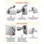VEVOR Prensa de Aceite Eléctrica 700 W, Máquina de Prensado de Aceite 3,75 kg/h, Prensado en Caliente a 230 °C, Extractor de Acero Inoxidable, Uso Doméstico y Comercial, para Cacahuetes, Soja
