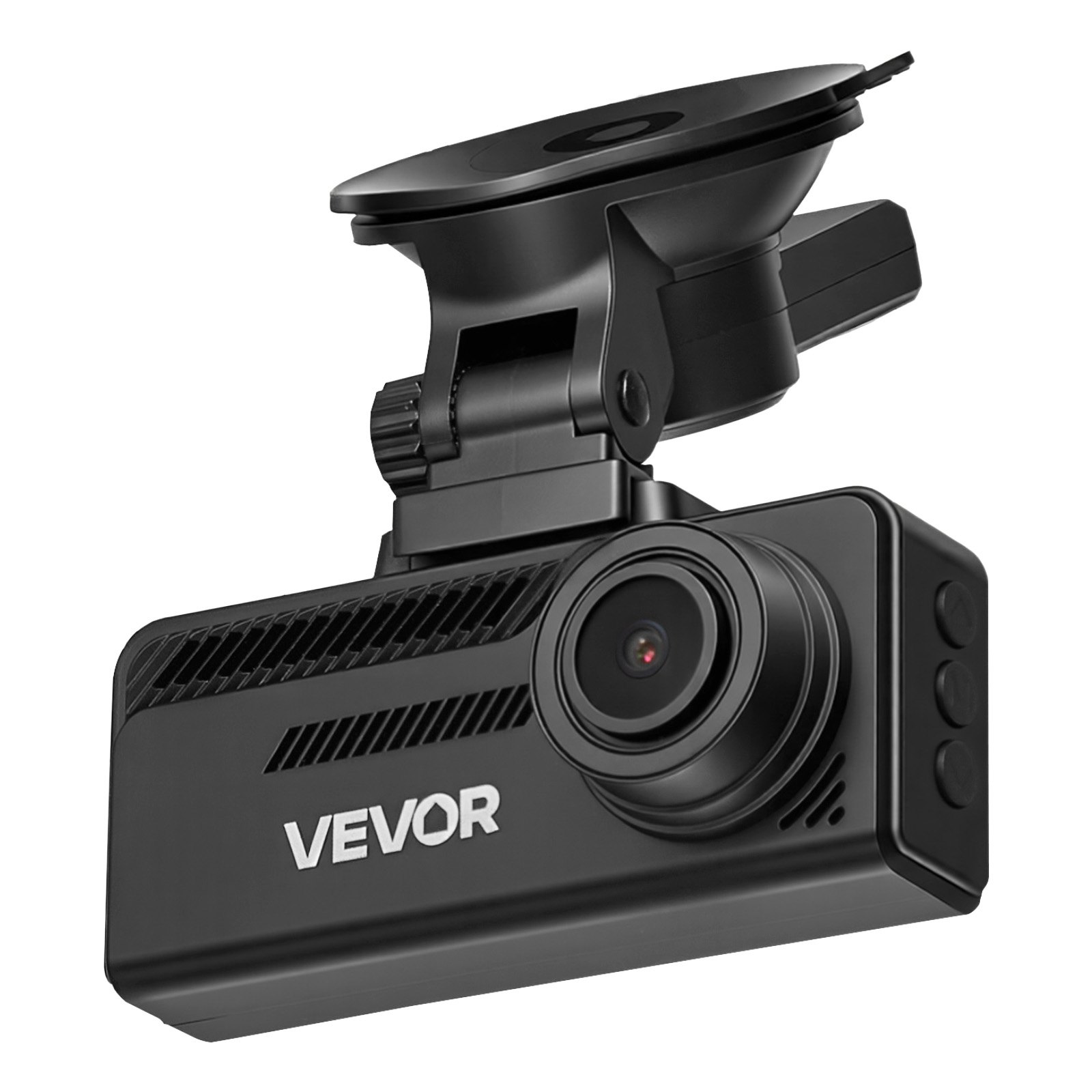 VEVOR Cámara de Salpicadero para Coche con Ventosa, Dashcam Frontal y Trasera 4K+1080P, con Tarjeta de 64 GB, GPS Integrado, Sensor G, Ángulo de Visión Frontal 129° y Trasero 125°, Grabación en Bucle