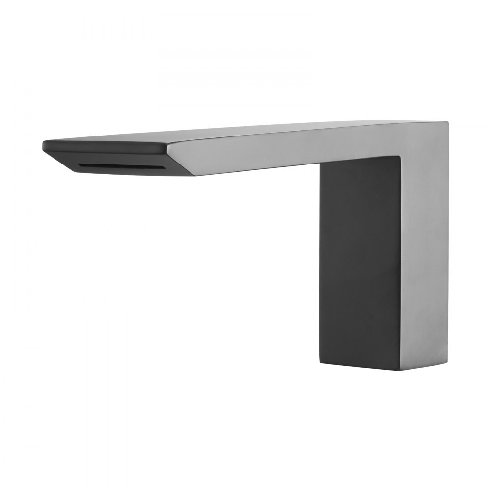 VEVOR Grifo de Bañera Romano en Cascada de 3 Orificios, con Ducha de Mano y 1 Manija, de Alto Caudal y Doble Caudal, para Montaje en Techo, Antigoteo, 227 x 72 x 175 mm, Negro Mate, 16 L/min