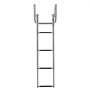 VEVOR Boat Ladder, 4 Steps, Stainless Steel Telescoping Folding Swim Deck Ladder for Rear Entry Inboard, 272.16 kg Capacity with Wide Anti-Slip Steps & Handrails, for Outboards, Yacht, Pontoon Boats