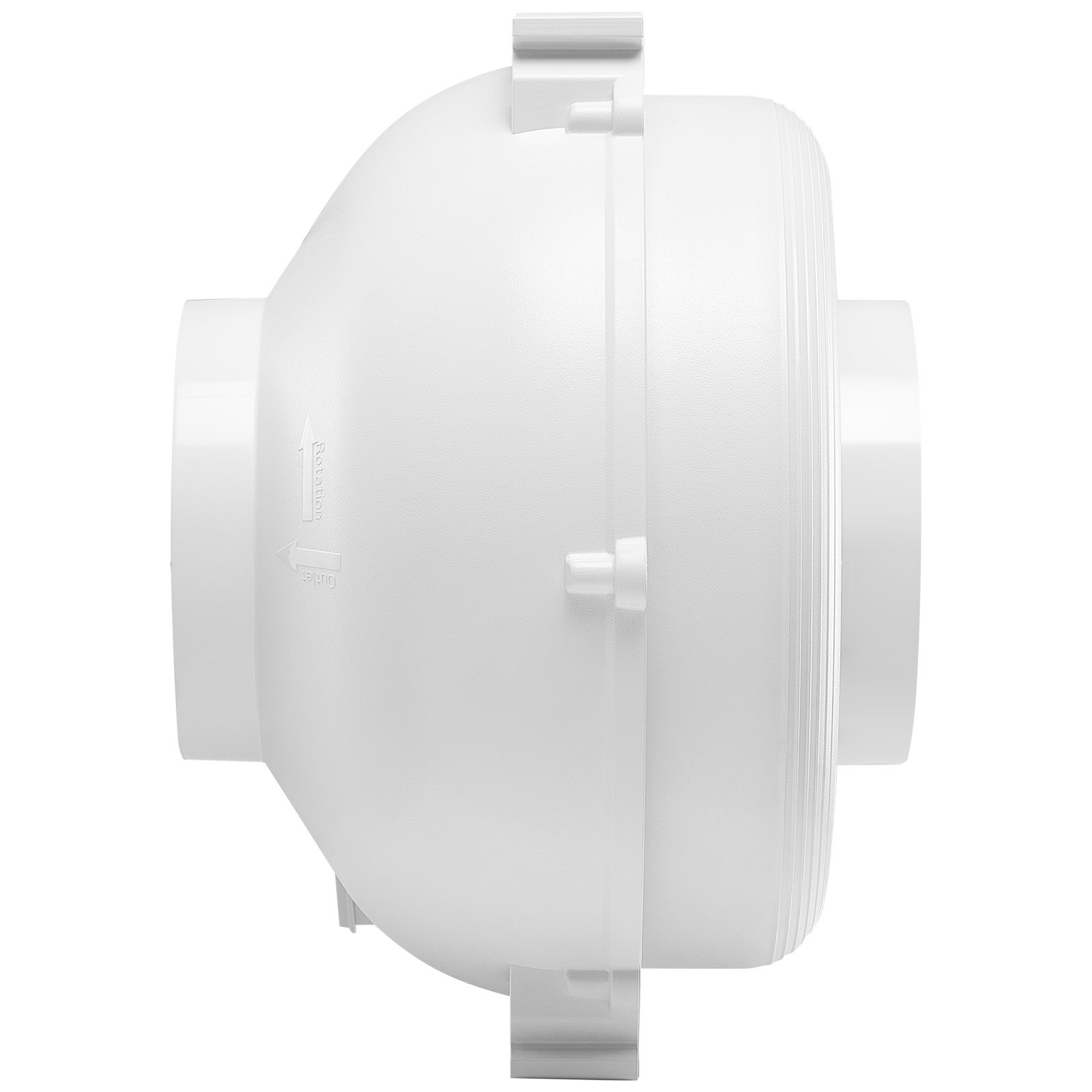 VEVOR Sistema de Ventilación para Mitigación Radón Silencioso, Kit de Mitigación de Radón 380 CFM con 2 Acopladores, Ventilador de Extracción para Ventilación Interior y Exterior, 355 x 335 x 235 mm