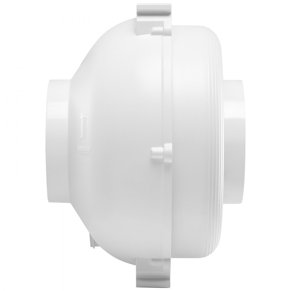 VEVOR Kit de Instalación de Ventilador de Mitigación de Radón Silencioso de 380 CFM con 2 Acopladores, Indicador de Presión, Ventilador de Conducto en Línea Impermeable, 355 x 335 x 235 mm, Blanco