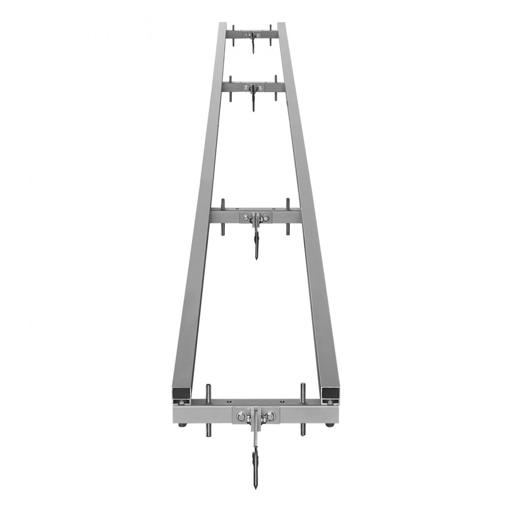 VEVOR Aserradero Móvil para Motosierra 3,66 m, Riel de Guía para Aserraderos Móviles con 4 Barras Transversales, 2 Cuñas, Kit de Guía de Fresado de Rieles Ajustable para Constructores, Carpinteros