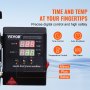 VEVOR Prensa de Calor 34,29-43,18 cm Máquina de Prensado en Calor Aluminio Hierro y Plástico Negro y Rojo Máquina de Prensado en Caliente para