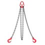 VEVOR Chain Sling, 8mm x 3 m Lifting Chains with 2 Leg Grab Hooks, Heavy Duty G80 Alloy Steel Lifting Sling, 3.17 Ton Capacity, Adjustable Engine Chain Hoist Lifts for Cargo Security Towing