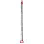 VEVOR Chain Sling, 8mm x 3 m Lifting Chains with 2 Leg Grab Hooks, Heavy Duty G80 Alloy Steel Lifting Sling, 3.17 Ton Capacity, Adjustable Engine Chain Hoist Lifts for Cargo Security Towing