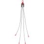 VEVOR chain sling, 3/8 inch x 10 foot lifting chains with hooks, G80 engine chain hoists, 18400 lbs/8 ton lifting sling chains for engine hoists, engine lifting chain with 4 leg grab hook and adjusters