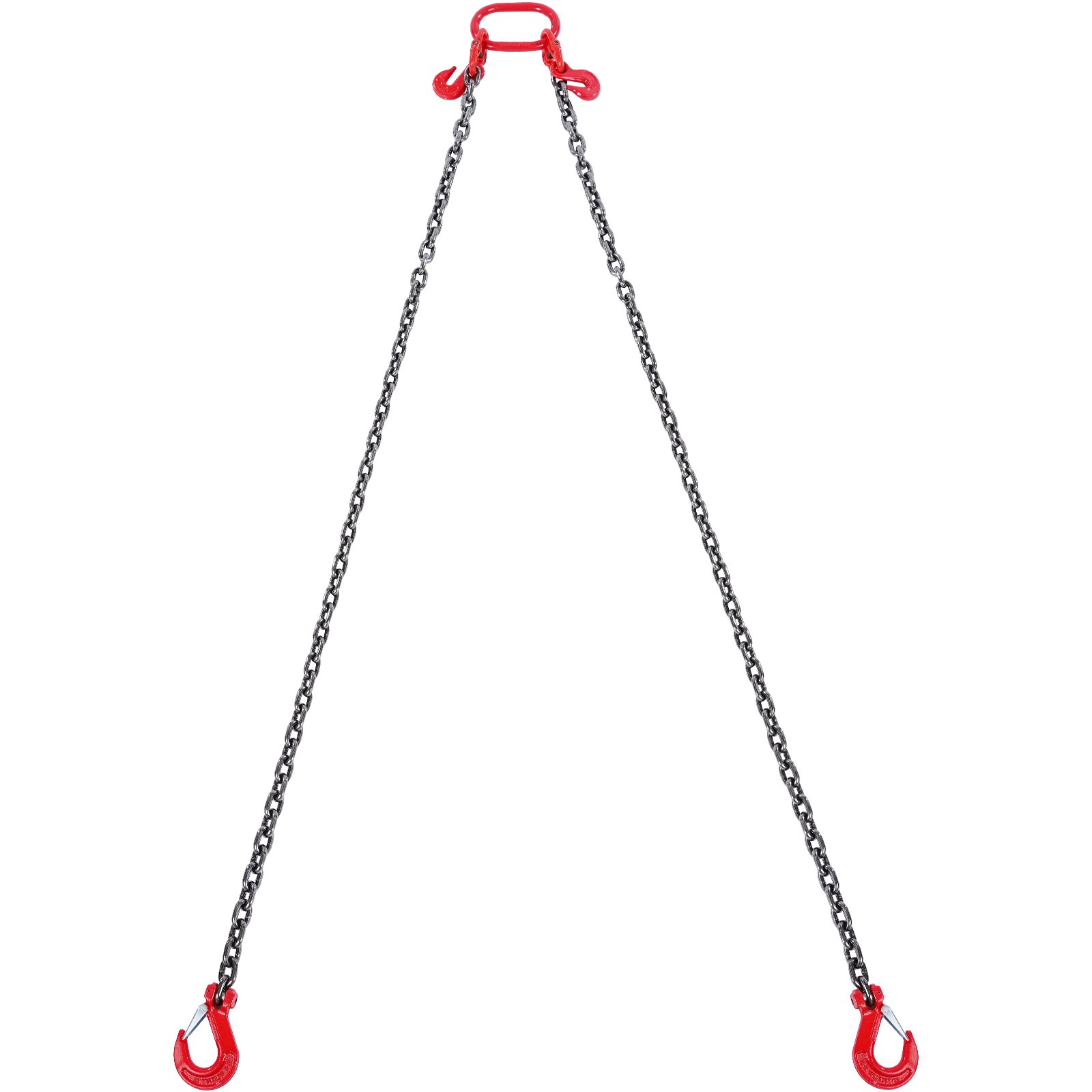 VEVOR Eslinga de Cadena de Elevación 2 Cadenas con Ganchos y Ajustadores 10mm x 180cm Carga de 5000 kg G80 para Carretilla Elevadora, Polipasto Motorizado, Muelle, Sitio de Construcción, Fábrica