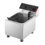 VEVOR Commercial Electric Deep Fryer, 7.5 L Oil Capacity, 2500W Stainless Steel Countertop Fryer with Basket and Lid, Overheat Protection, Temp Control, Adjustable Feet for Commercial Restaurant Use