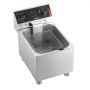 VEVOR Commercial Electric Deep Fryer, 7.5 L Oil Capacity, 2500W Stainless Steel Countertop Fryer with Basket and Lid, Overheat Protection, Temp Control, Adjustable Feet for Commercial Restaurant Use
