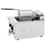 VEVOR Freidora Comercial 3000 W, Freidoras Eléctricas Baño de Aceite con Cesta, Acero Inoxidable Espesado, 8,5 L, Control de Tiempo y Temperatura, para Cocina, Restaurante, Plata, 535 x 295 x 330 mm