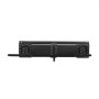 Portabicicletas VEVOR negro con dos ganchos sobre una base rectangular sólida para un almacenamiento eficiente en la pared.