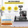 VEVOR Prensa de Calor 0- 482℉ 34,29-43,18cm Máquina de Prensado en Calor Aluminio, Hierro y Plástico Negro Máquina de Prensado en Caliente para Transferir Imagen en Camiseta, Sudaderas con Capucha