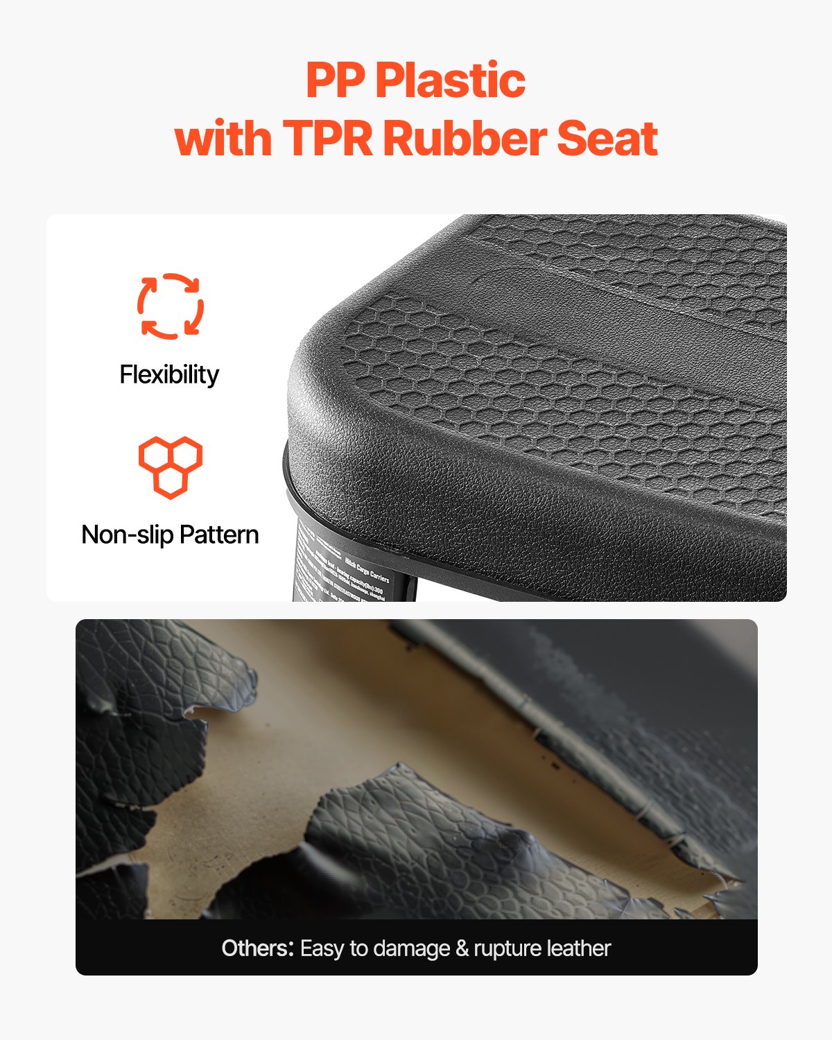 VEVOR Taburete Mecánico con Ruedas Carga de 136 kg Asiento de Garaje Giratorio de 360° Taburete de Trabajo con Bandeja para Herramientas para Garaje, Taller, Reparación de Automóviles, Negro