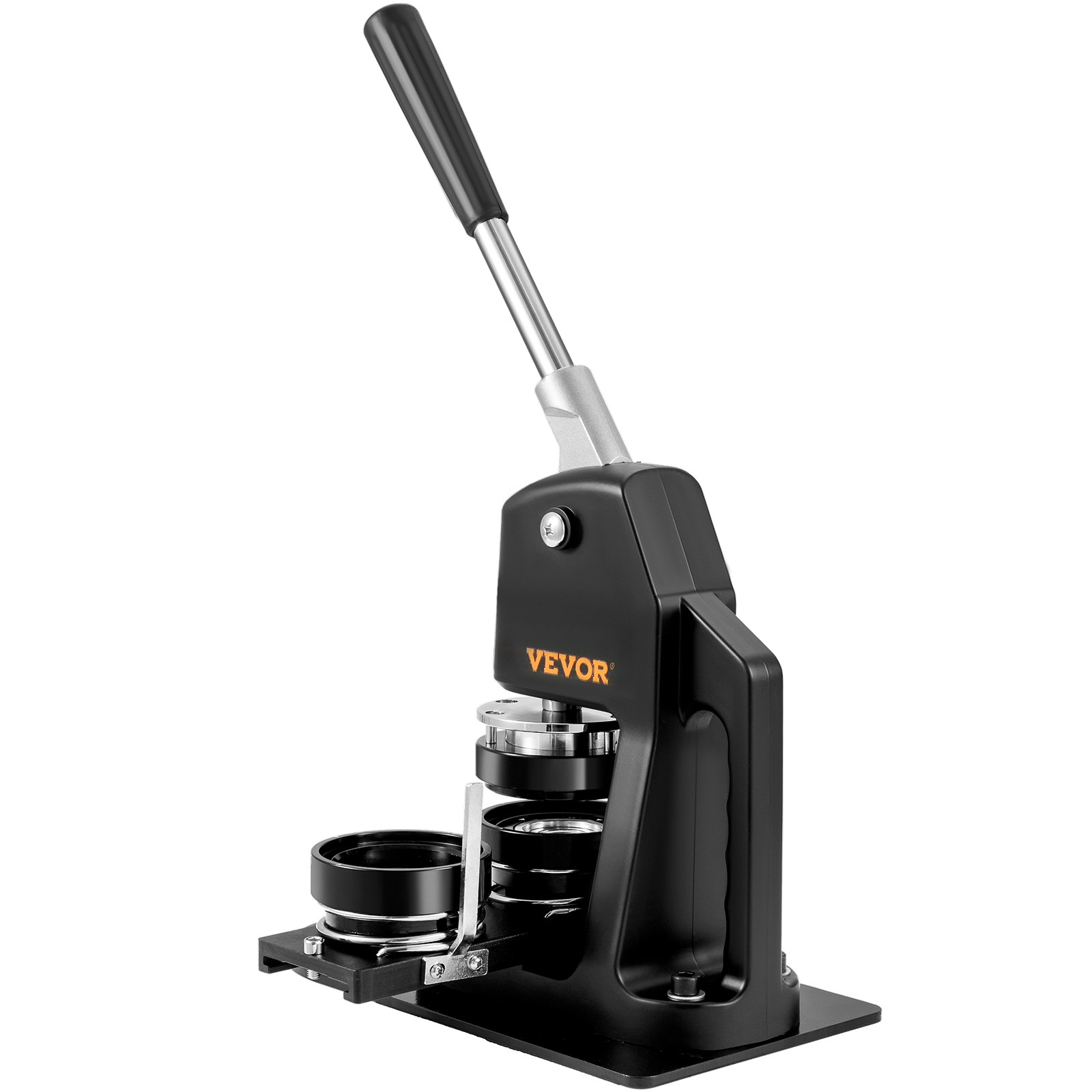 VEVOR Máquina para Hacer Botones Máquina Insignias de 32 mm y 58 mm Prensa para Chapas con 500 Kits de Botones con Libro Mágico y Cortador de Círculos