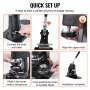 VEVOR Máquina para Hacer Botones de 25 mm y 58 mm Prensa para Chapas con 500 Kits de Botones con Libro Mágico y Cortador de Círculos Máquina para Hacer Chapas de Aluminio y ABS Kit de Personalización
