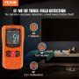 VEVOR Medidor EMF 3 en 1, 5 Hz-6 GHz, Detector de Radiación de Campo Electromagnético Recargable de Mano Probador EMF Digital LCD para Inspecciones EF MF RF, Temperatura de Torre Celular 5G