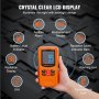 VEVOR Medidor EMF 3 en 1, 5 Hz-6 GHz, Detector de Radiación de Campo Electromagnético Recargable de Mano Probador EMF Digital LCD para Inspecciones EF MF RF, Temperatura de Torre Celular 5G