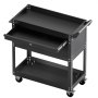 VEVOR Tool Trolley 830x350x826 mm, 160 kg Load Capacity, Workshop Trolley with Drawer, Storage Organizer for Mechanic's Tools, for Garage, Warehouse and Repair Shop, Black