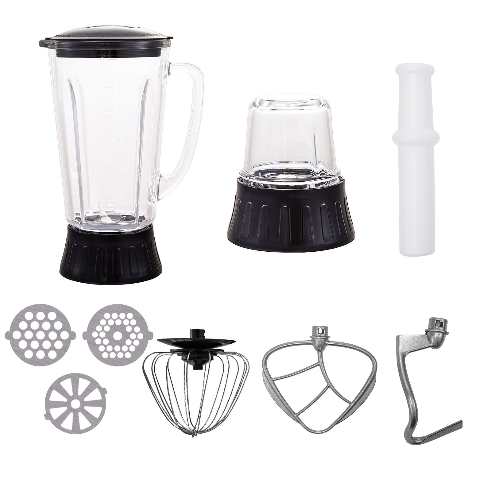 Vevor 4 En 1 Batidora Amasadora Robot De Cocina 5 L 1000 W 6 Velocidades Plata