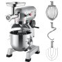 VEVOR Mezclador de Alimentos Comercial Acero Inoxidable 304 y Acero al Carbono Batidora de Pie Comercial 20Qt Batidora Eléctrica  para Mezclar Crema, Vegetal, Rellenos, Masa y Moler Carne 265lbs/h