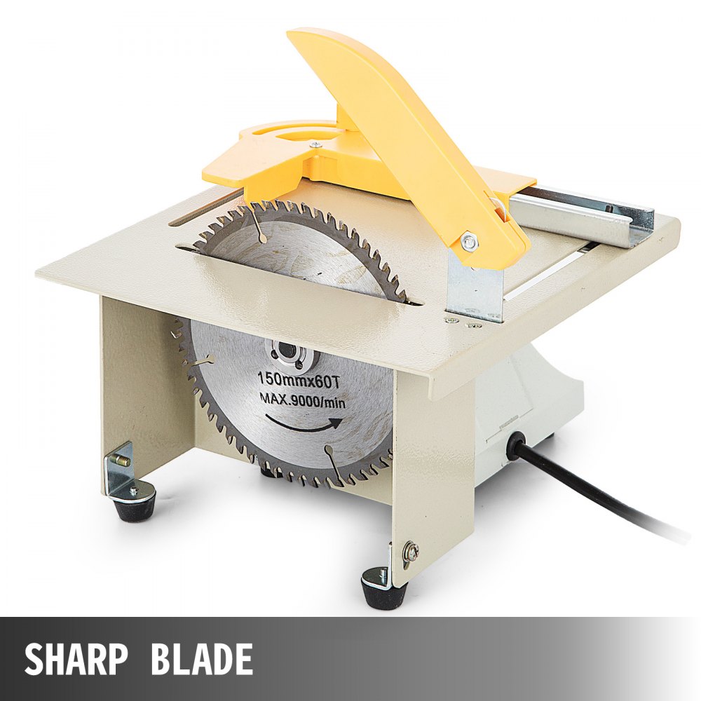 VEVOR Hoja de Sierra de Mesa de Precisión Bricolaje, Carpintería Corte Pulido Talla 220 V, Mesa de Banco Portátil 350 W, Máquina de Tallado de Pulido de Corte de Carpintería Velocidad 0-10,000 rpm