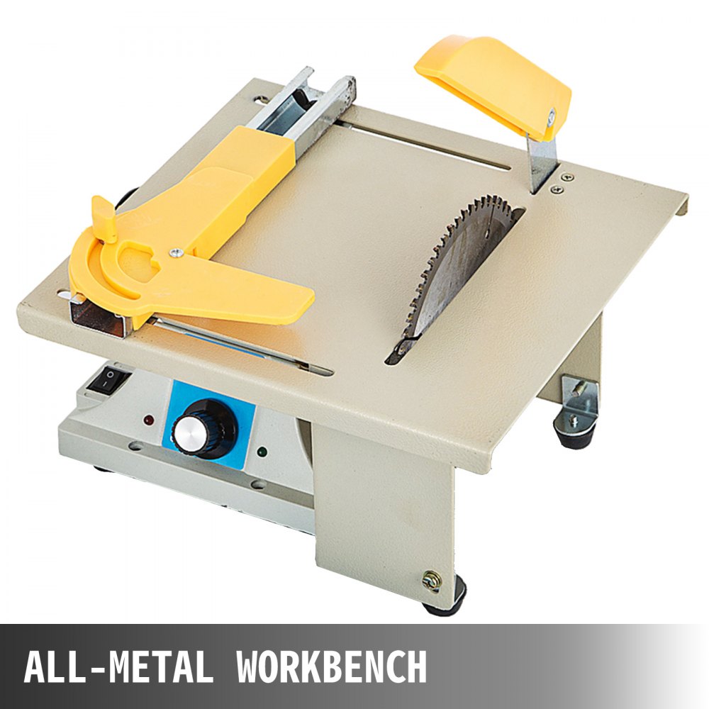 VEVOR Hoja de Sierra de Mesa de Precisión Bricolaje, Carpintería Corte Pulido Talla 220 V, Mesa de Banco Portátil 350 W, Máquina de Tallado de Pulido de Corte de Carpintería Velocidad 0-10,000 rpm