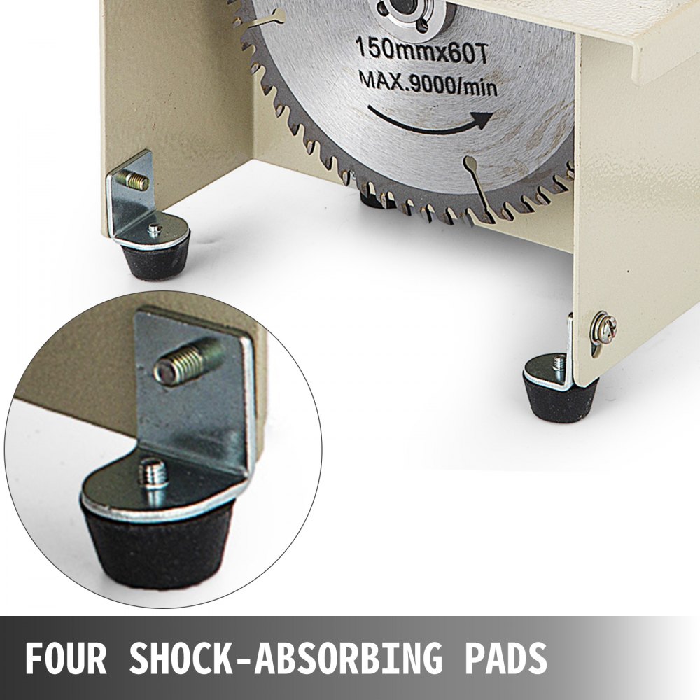 VEVOR Hoja de Sierra de Mesa de Precisión Bricolaje, Carpintería Corte Pulido Talla 220 V, Mesa de Banco Portátil 350 W, Máquina de Tallado de Pulido de Corte de Carpintería Velocidad 0-10,000 rpm