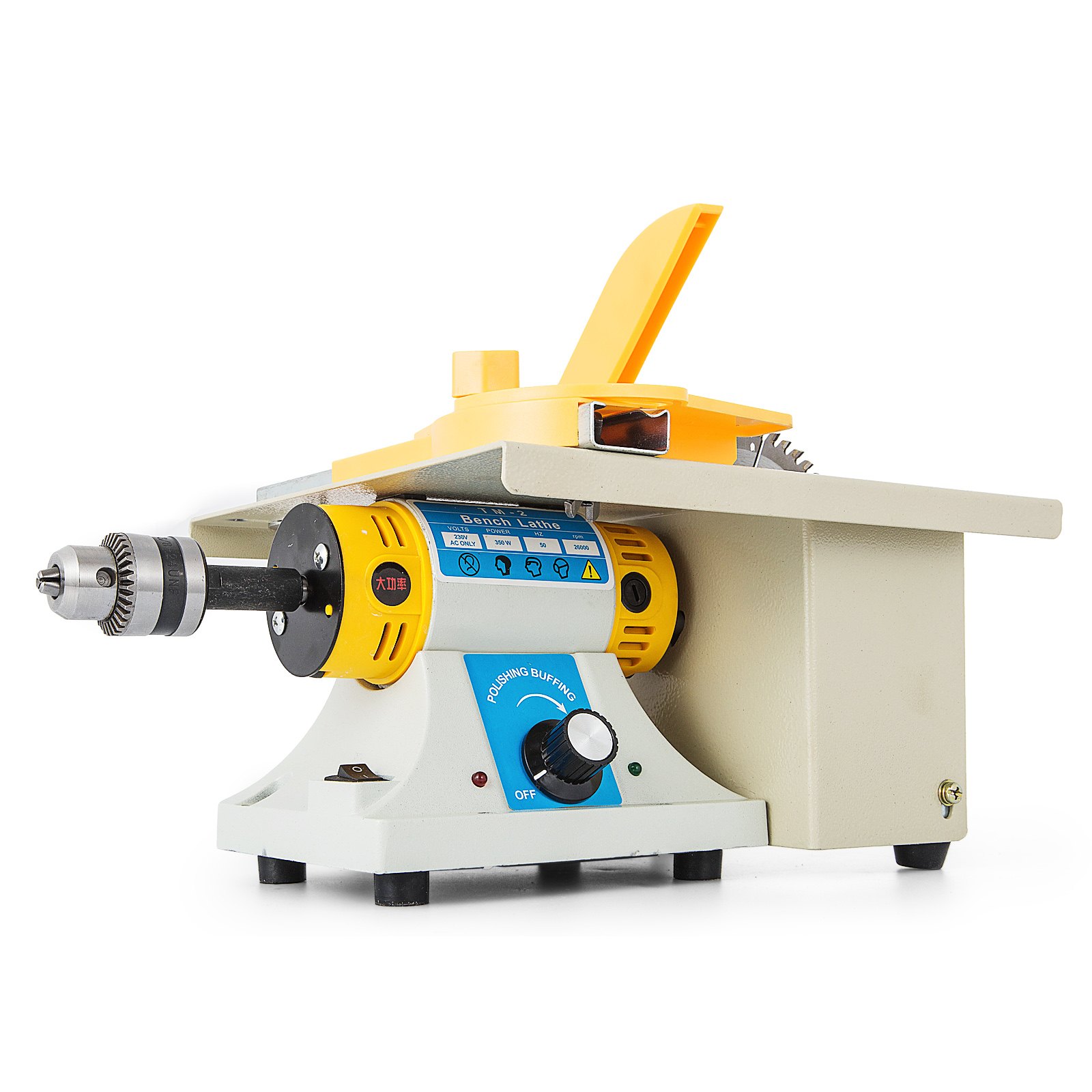 VEVOR Hoja de Sierra de Mesa de Precisión Bricolaje, Carpintería Corte Pulido Talla 220 V, Mesa de Banco Portátil 350 W, Máquina de Tallado de Pulido de Corte de Carpintería Velocidad 0-10,000 rpm