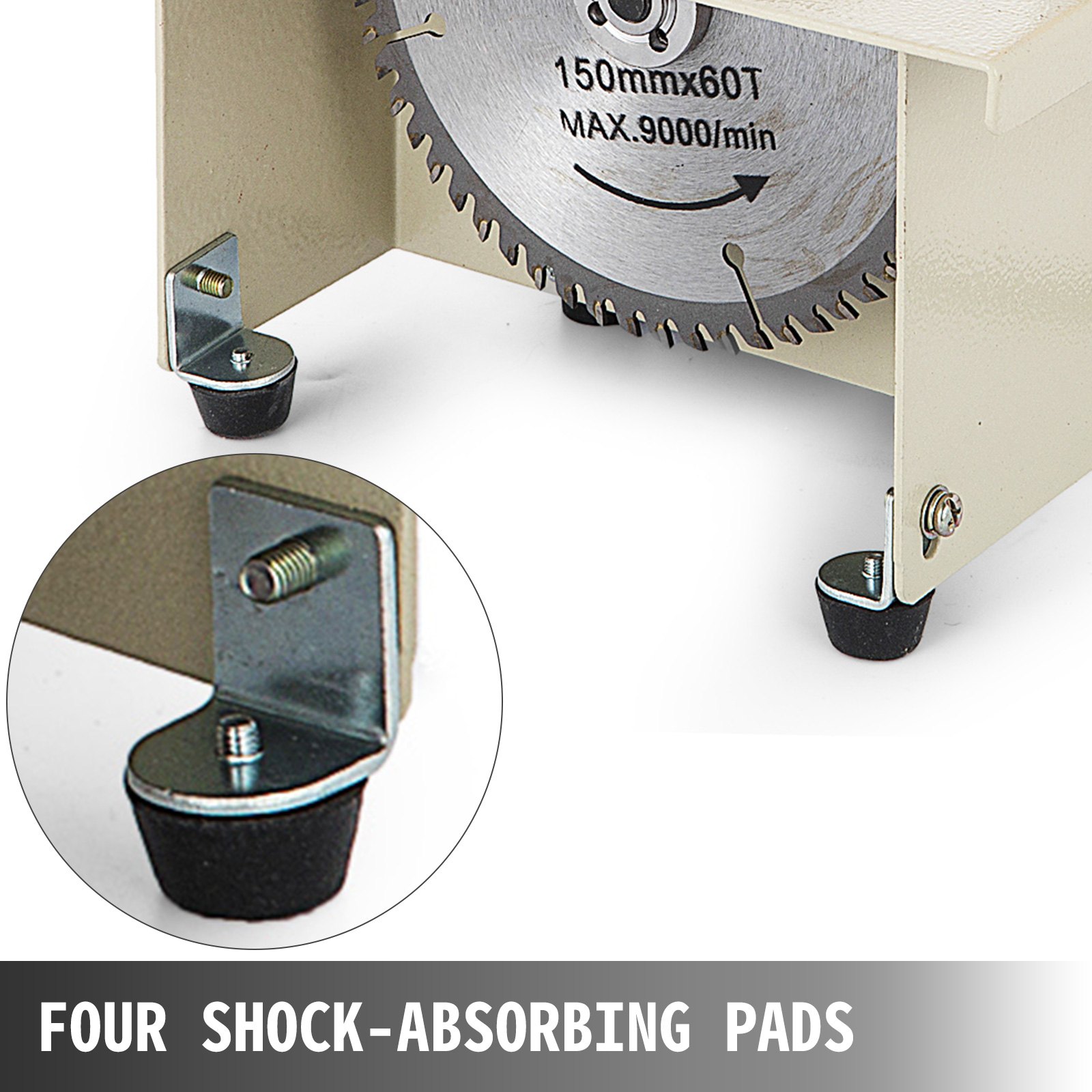 VEVOR Hoja de Sierra de Mesa de Precisión Bricolaje, Carpintería Corte Pulido Talla 220 V, Mesa de Banco Portátil 350 W, Máquina de Tallado de Pulido de Corte de Carpintería Velocidad 0-10,000 rpm