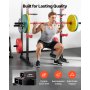 VEVOR Jaula de Potencia Multifuncional para Sentadillas con Barra y Altura Ajustable, para Gimnasio en Casa con Ganchos en J y más Accesorios de Fitness para Press de Banca, Dominadas y Fondos