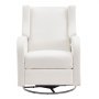 VEVOR Electric Recliner with Swivel & Gliding Function, 113.4 kg Load Capacity, Swivel Chair with Gliding Function & Adjustable Angle, with Polyester Surface for Living Room, Bedroom, Cream White