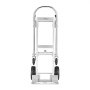 VEVOR Carretilla de Mano Plegable con Ruedas, Carro Plegable Carga Máxima de 453,6 kg, Convertible con Asa y Ruedas Antideslizantes, para Mudanzas para Casa, Oficina, Almacén, Supermercado, Mercado