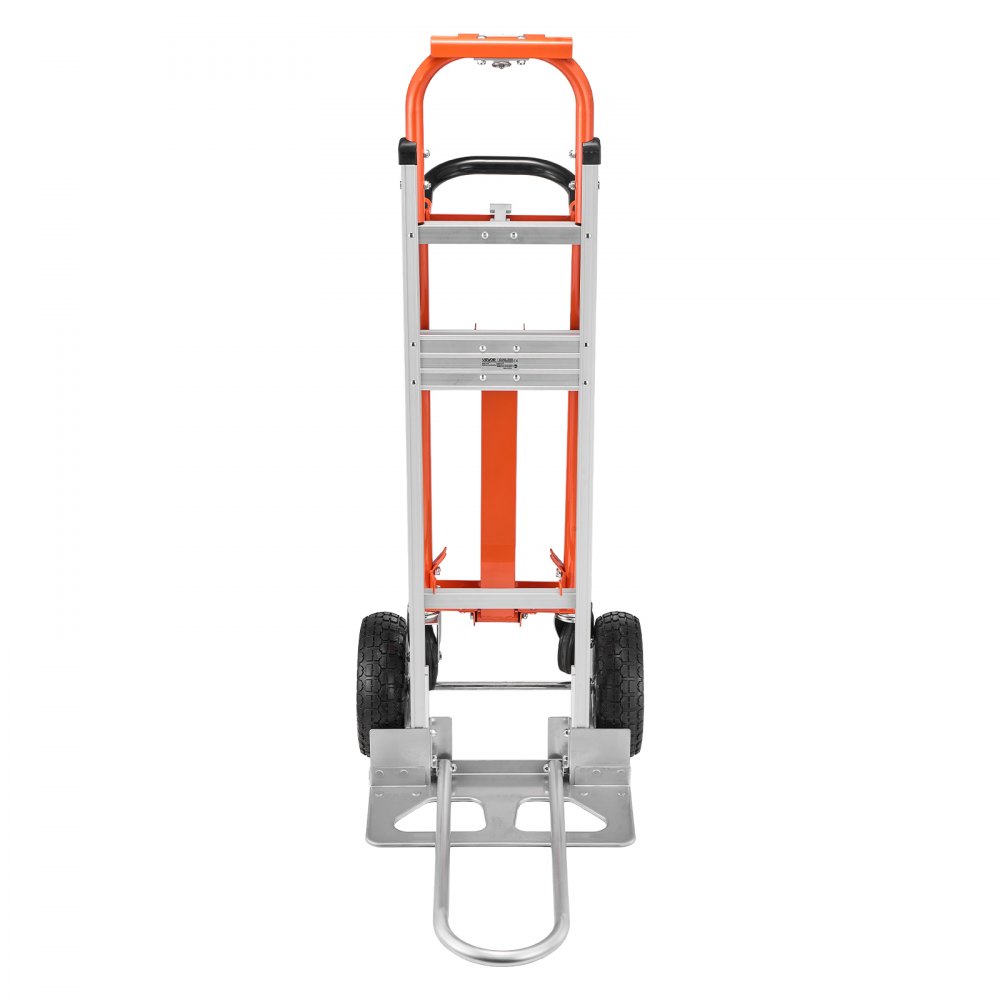 VEVOR Carretilla de Mano Plegable de Aleación de Aluminio, Carro Plegable con Ruedas Carga Máxima de 453,6 kg, Convertible con Asa y Ruedas Antideslizantes, para Mudanzas de Casa, Oficina, Almacén