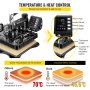 VEVOR Prensa de Calor 38 x 30 cm 5 en 1, Plancha Sublimación Térmica 1,000 W 220 V, Impresora de Transferencia de Calor 50 Hz con Temperatura de 200 ℃, Multifuncional para Tazas Tapas y Camisetas