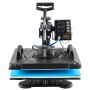 VEVOR 10 in 1 Heat Press 38x30cm Transfer Press Black Hot Press Textile Press Multifunctional Sublimation T-Shirt Press Mug Press Cup Press for Hats Plates Mugs 360-Degree Rotatable