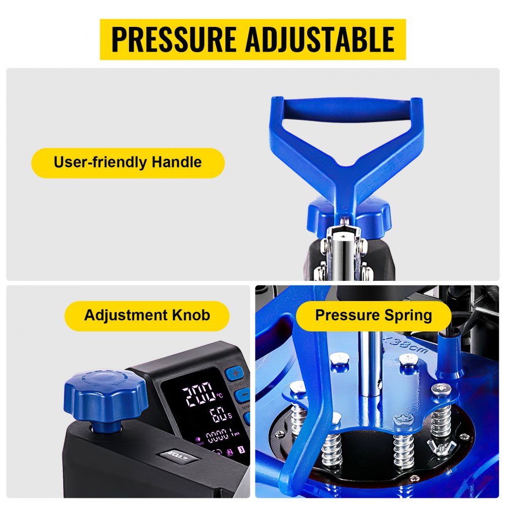 VEVOR La Prensa del Calor, Máquina de Sublimación 10 en 1, 1.000 W, Color Azul