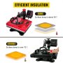 VEVOR Prensa de Calor Multifuncional Roja 10 en 1 Máquina de Sublimación 1000W 29 x 38cm Prensa de Calor Profesional para Sublimación de Calor
