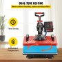 VEVOR Prensa de Calor Multifuncional 10 en 1, Máquina de Sublimación Roja 29 x 38 cm Máquina Impresión de Calor 1000W Giratoria para Camisetas, Diseño Giratorio de 360°, con Accesorios Completos