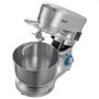 VEVOR Stand Mixer, 5.7 L Electric Kitchen Mixer, 1500W Dough-Mixer, 6+P Speeds Tilt-head Food-Mixer with 1.5 L Blender Cup, Stainless Steel Bowl, Dough Hook, Whisk, Beater, for Baking, Mixing, Silver