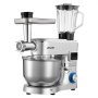 VEVOR Stand Mixer, 5.7 L Electric Kitchen Mixer, 1500W Dough-Mixer, 6+P Speeds Tilt-head Food-Mixer with 1.5 L Blender Cup, Stainless Steel Bowl, Dough Hook, Whisk, Beater, for Baking, Mixing, Silver