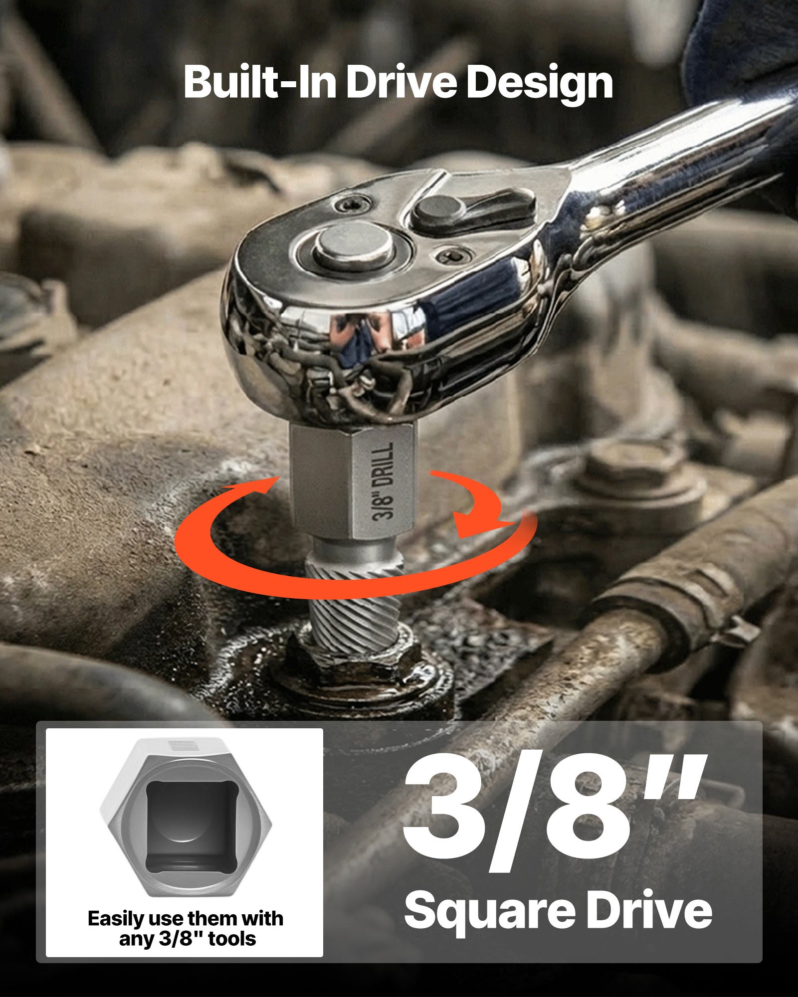 VEVOR Juego de Extractor de Tornillos Dañados y Brocas en Espiral 41 Piezas, Extractor de Pernos, con Adaptadores y Caja de Almacenamiento, Herramientas para Sacar Tornillos Rotos Oxidados Pintados